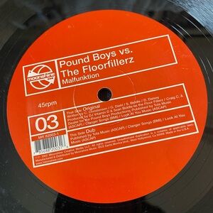 Moonshine Vinyl Record Pound boys vs the floorfillerz techno dub trance rave